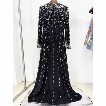 Sparkly A-Line Beaded Long Evening Dresses For Events