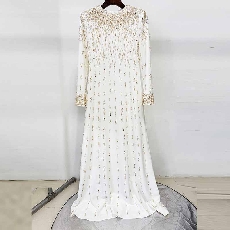 Sparkly A-Line Beaded Long Evening Dresses For Events