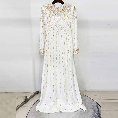 Sparkly A-Line Beaded Long Evening Dresses For Events