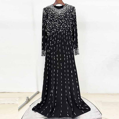 Sparkly A-Line Beaded Long Evening Dresses For Events