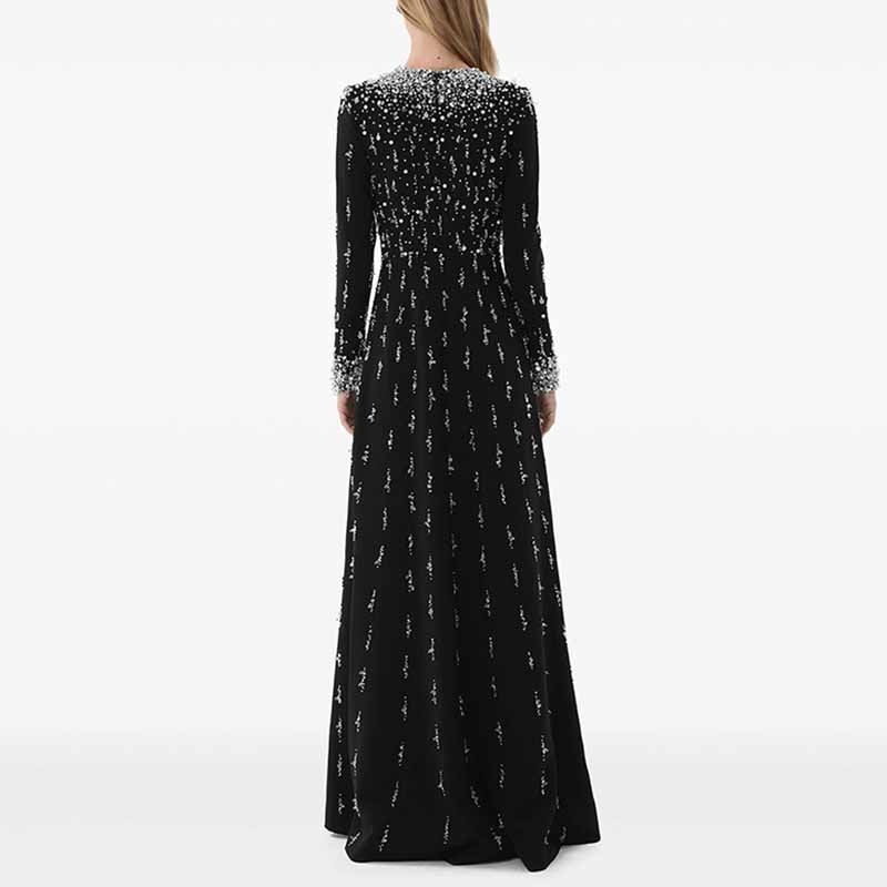 Sparkly A-Line Beaded Long Evening Dresses For Events