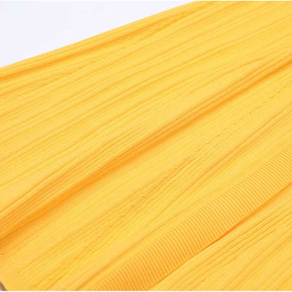 Long Sleeve Round-Neck Knit Dress Long