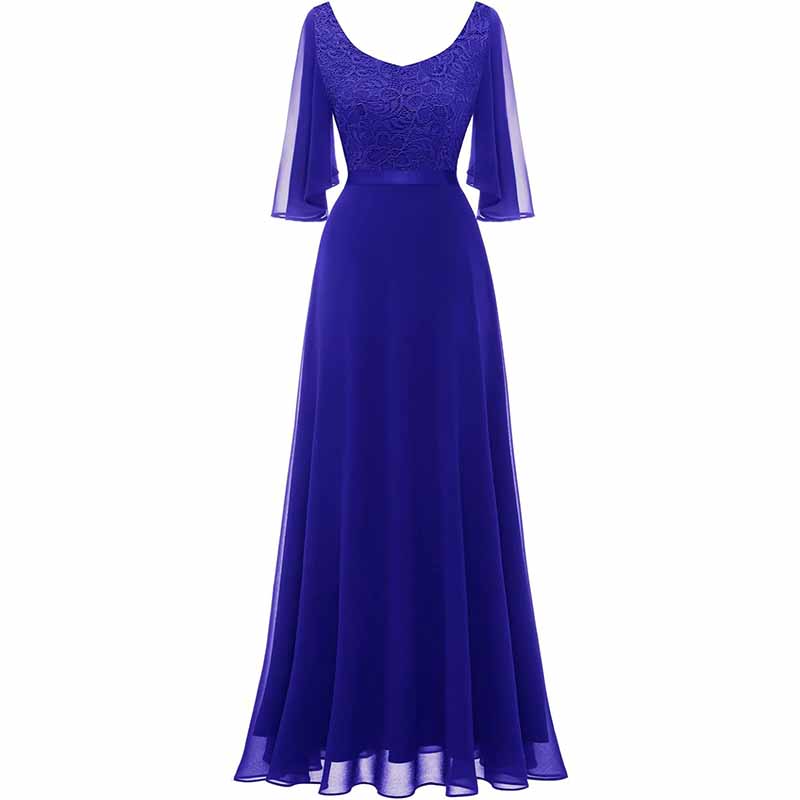 Women's Evening Dresses Elegant for Wedding Bridesmaid Dresses Chiffon Long Prom Dresses Formal Floor-Length Maxi Dresses