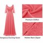 Women's Evening Dresses Elegant for Wedding Bridesmaid Dresses Chiffon Long Prom Dresses Formal Floor-Length Maxi Dresses