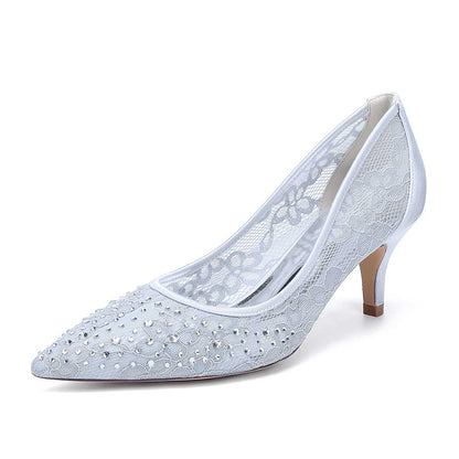Low Heeled Dress Shoes Rhinestones Formal Low Heels Sparkle Wedding Shoes