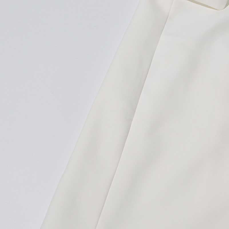 White Double Breasted Maxi Coat V-Neck Blazer