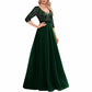 Sequined Bridesmaid Dress with Sleeves Evening Long Prom Dress Tutu Event Gowns