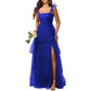 Spaghetti Straps Bridesmaid Dress Tulle Ruffles Ball Gown Home Coming Dress