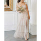 Spaghetti Straps Bridesmaid Dress Tulle Ruffles Ball Gown Home Coming Dress