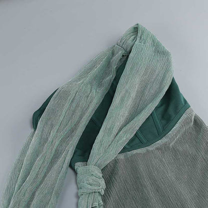 Emerald Green Halter Strap Maxi Dress