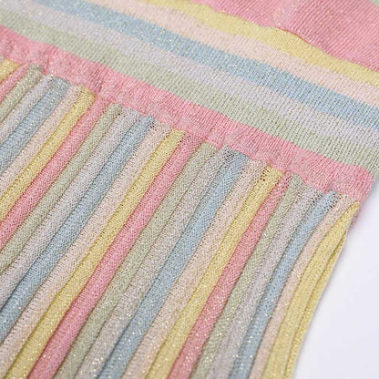 Sleeveless Slinky Knit Midi Dress V-neck