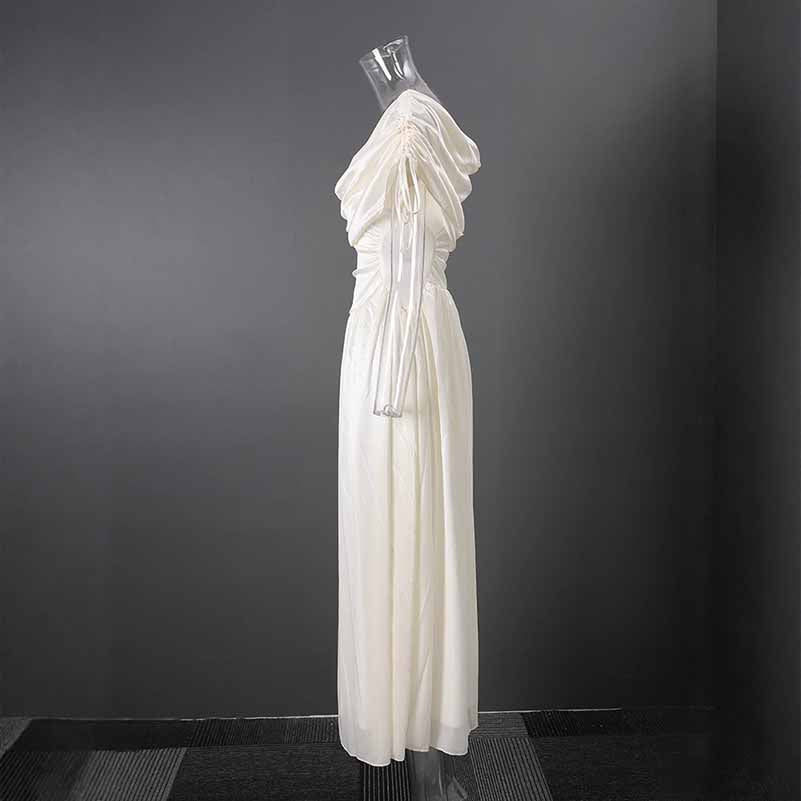 Women’s Vintage Off Shoulder Dress – Sleeveless A-Line Midi Dress with Waist Cinch