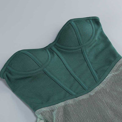 Emerald Green Halter Strap Maxi Dress