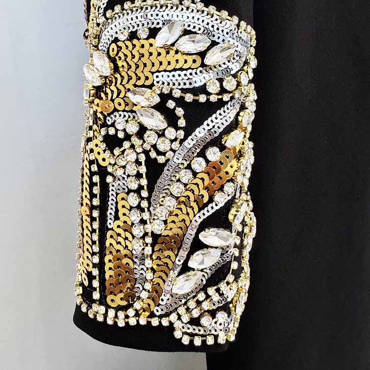 Mermaid Long Evening Gown Long Sleeve Beaded Detail Maxi Dress