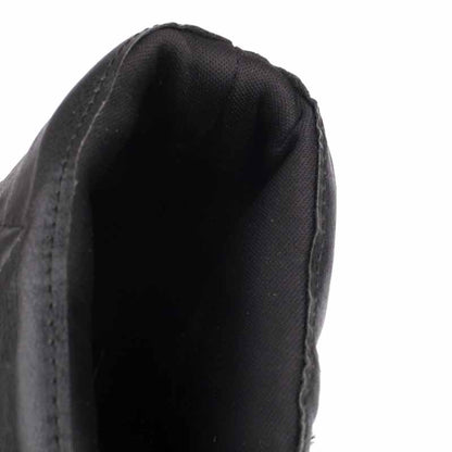 Inside view of sd-hk mid-calf western boots chunky heel showcasing the lining and stitching details