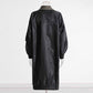 Women's Contrast Sleeve Paulah Coat Color-Spliced Long Trench Coat  Long windbreaker Jacket
