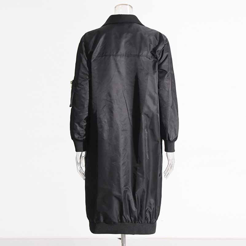 Women's Contrast Sleeve Paulah Coat Color-Spliced Long Trench Coat  Long windbreaker Jacket