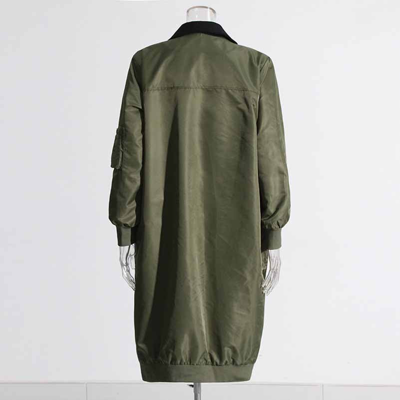 Women's Contrast Sleeve Paulah Coat Color-Spliced Long Trench Coat  Long windbreaker Jacket