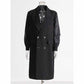 Women's Contrast Sleeve Paulah Coat Color-Spliced Long Trench Coat  Long windbreaker Jacket