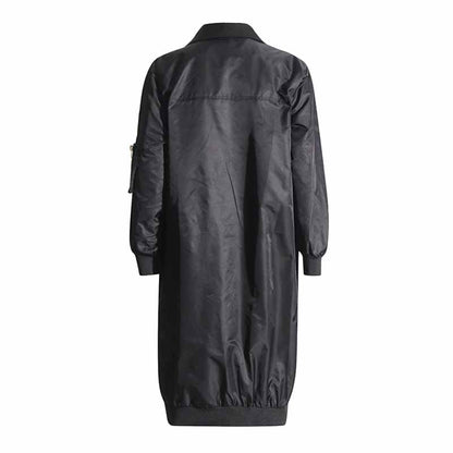 Women's Contrast Sleeve Paulah Coat Color-Spliced Long Trench Coat  Long windbreaker Jacket