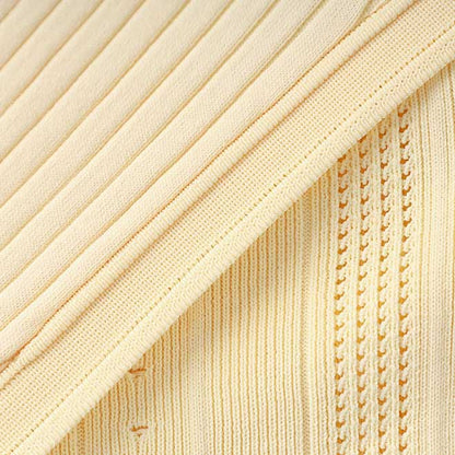 Knitted Yellow Long Cardigan Dress Short Sleeved Mixi Dress