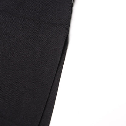 Women's Black Long Sleeves Standard Collar Midi Dress With Buckle Detail