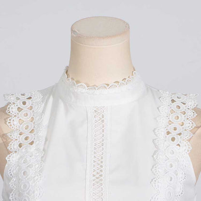 Sleeveless Lace Embroidered Midi Dress