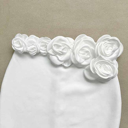 Women’s Midi Skirt Suit | Bodycon Fit & Flower Embellished Blazer