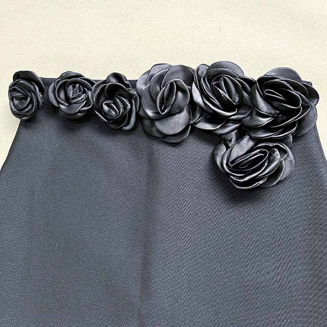 Women’s Midi Skirt Suit | Bodycon Fit & Flower Embellished Blazer