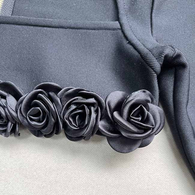 Women’s Midi Skirt Suit | Bodycon Fit & Flower Embellished Blazer