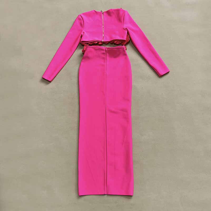 Women’s Midi Skirt Suit | Bodycon Fit & Flower Embellished Blazer