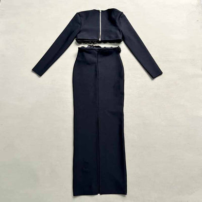 Women’s Midi Skirt Suit | Bodycon Fit & Flower Embellished Blazer