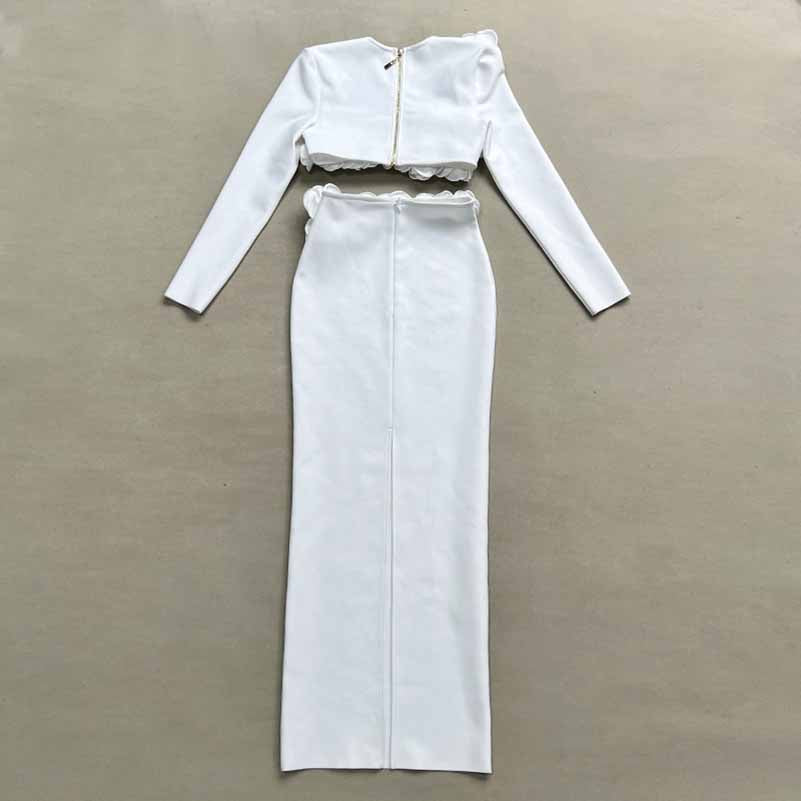 Women’s Midi Skirt Suit | Bodycon Fit & Flower Embellished Blazer