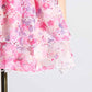 Embroidered Ruffled Mini Dress Bustier Floral Dress