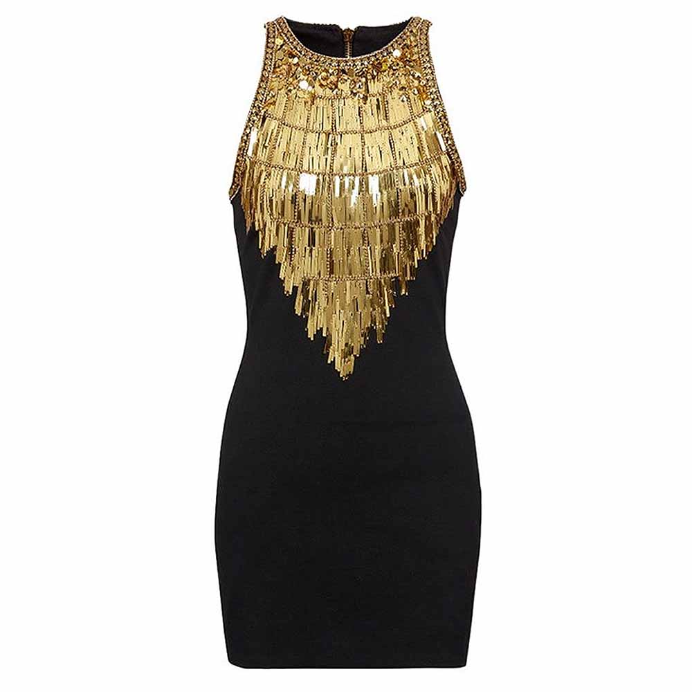 Sequin Mini Dress Gold Metal Pary Sexy Dress SD Dresscode & Fashiontrends Sequin Mini Dress Gold Metal Pary Sexy Dress SD Dresscode & Fashiontrends