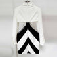 Womne White Contrast Mini Dress Cut-out Short Stripes Dress