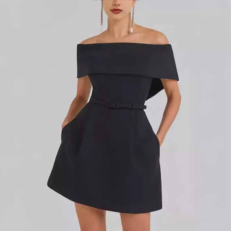 Off The Shoulder Mini Dresses Belted A Line Short Dress SD Dresscode & Fashiontrends Off The Shoulder Mini Dresses Belted A Line Short Dress SD Dresscode & Fashiontrends