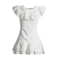 Off-the-shoulder Ruffled Mini Dress