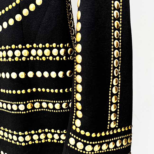 Short Gold Bead Embroidered Dress Mini Dress