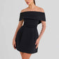 Off The Shoulder Mini Dresses Belted A Line Short Dress