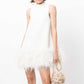 Sleeveless Feather Mini Dress