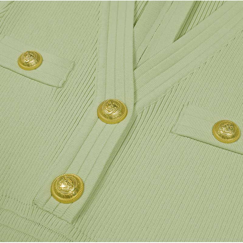 Women's Mini Knit Dress V-Neck