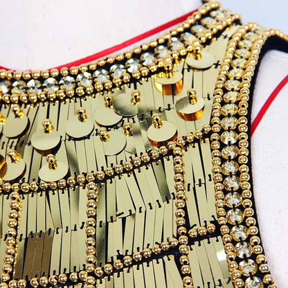 Sequin Mini Dress Gold Metal Pary Sexy Dress