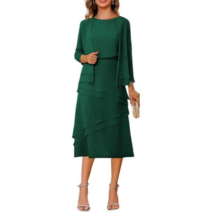 3/4 Sleeves 2 Piece Mother of The Bride Dresses Wedding Formal Event Dress Suit