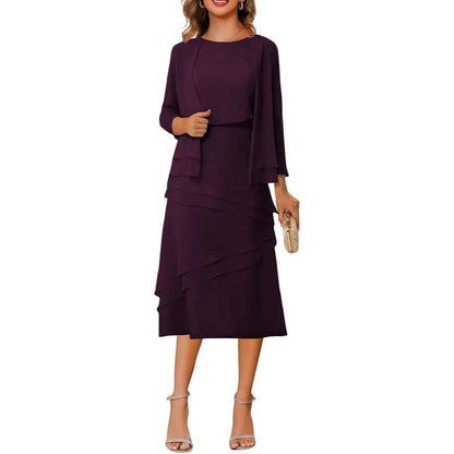 3/4 Sleeves 2 Piece Mother of The Bride Dresses Wedding Formal Event Dress Suit