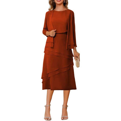 3/4 Sleeves 2 Piece Mother of The Bride Dresses Wedding Formal Event Dress Suit