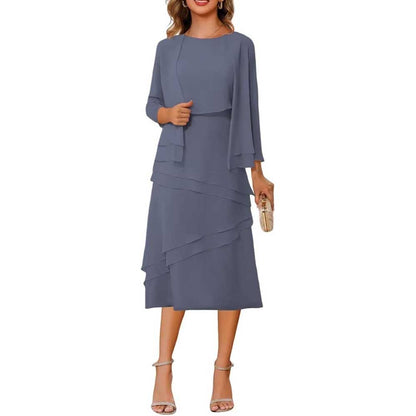 3/4 Sleeves 2 Piece Mother of The Bride Dresses Wedding Formal Event Dress Suit