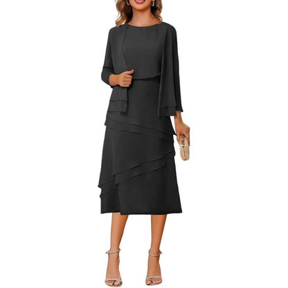 3/4 Sleeves 2 Piece Mother of The Bride Dresses Wedding Formal Event Dress Suit