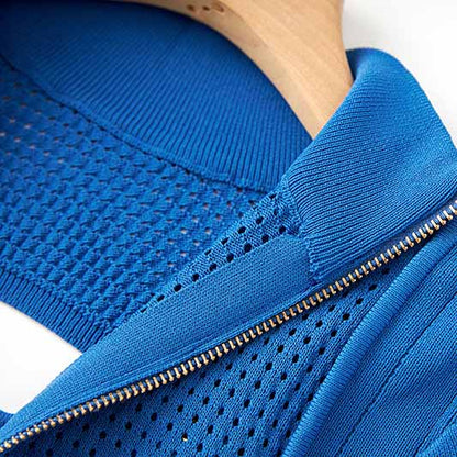 Women's Long Sleeve Cut-Out Midi Knitted Dress