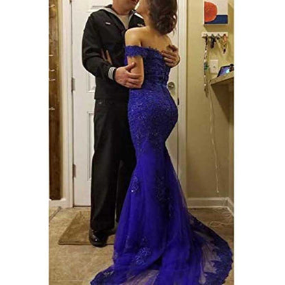 Women Mermaid Lace Bridesmaid Dress Long Evening Dress Wedding Prom Gowns